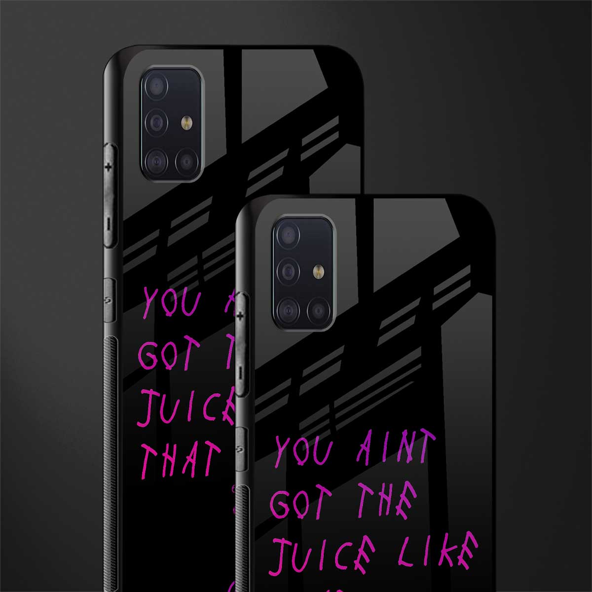 ain't got the juice black edition glass case for samsung galaxy a71 image-2