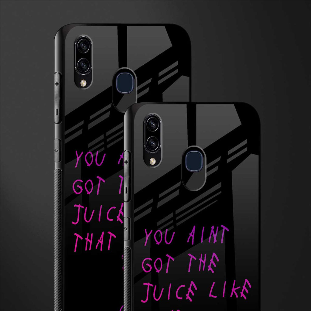 ain't got the juice black edition glass case for samsung galaxy m10s image-2
