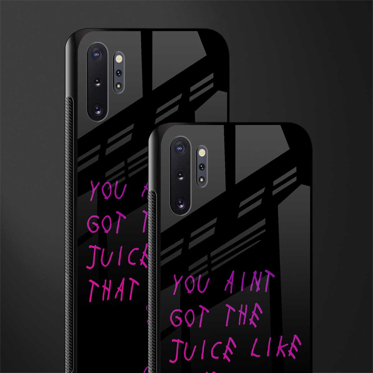 ain't got the juice black edition glass case for samsung galaxy note 10 plus image-2