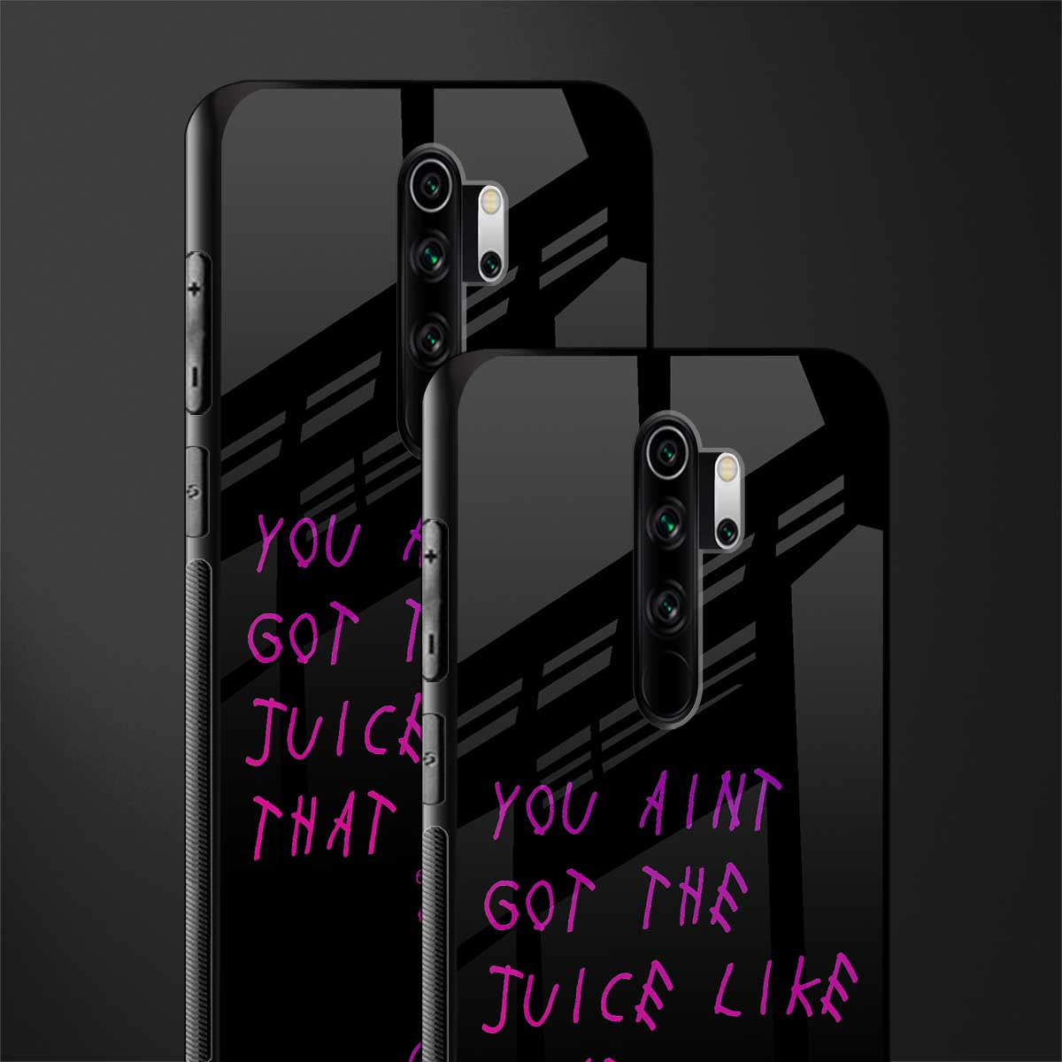 ain't got the juice black edition glass case for redmi note 8 pro image-2