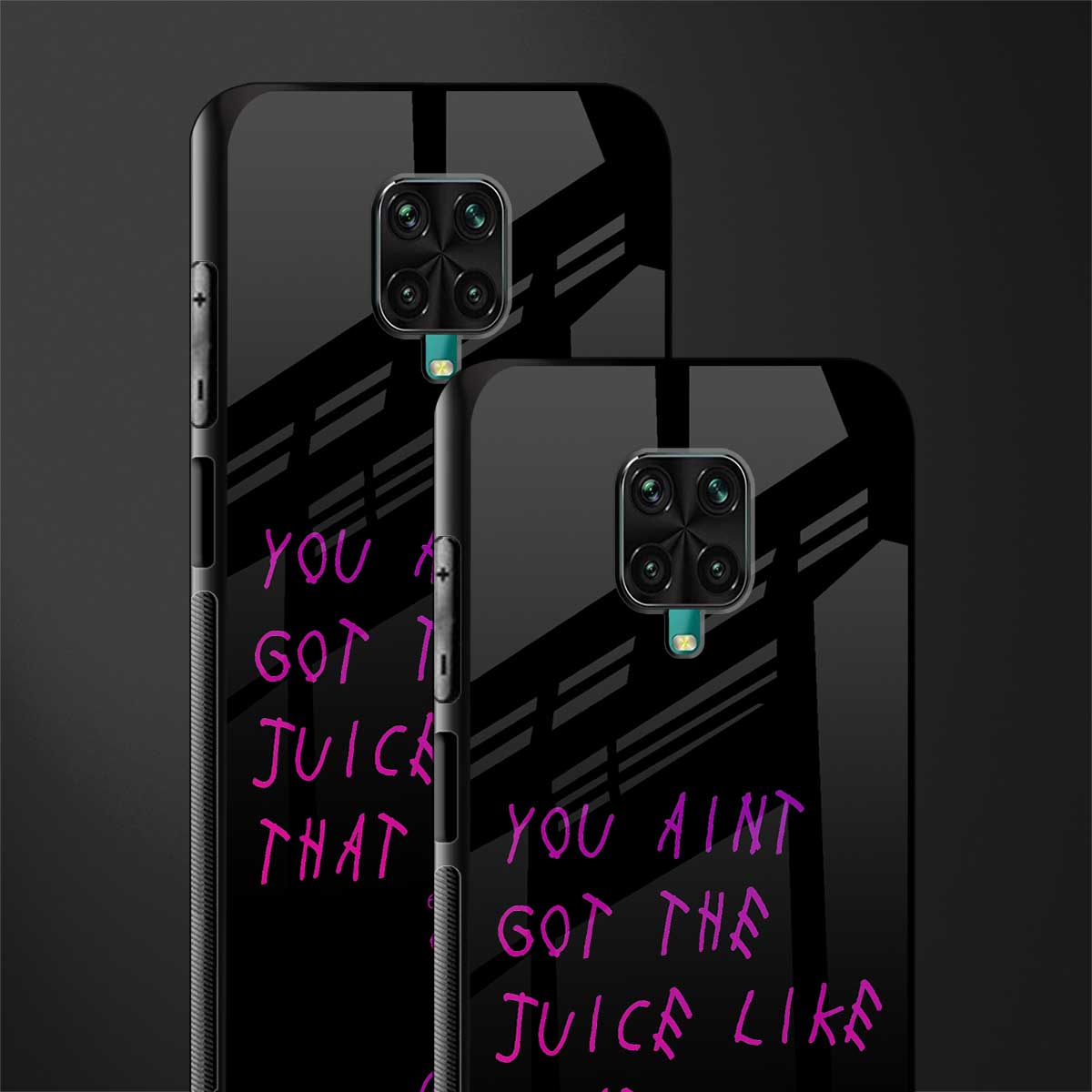 ain't got the juice black edition glass case for redmi note 9 pro max image-2