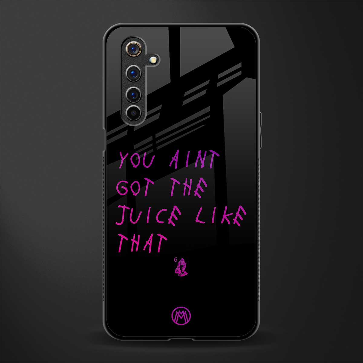 ain't got the juice black edition glass case for realme 6 image