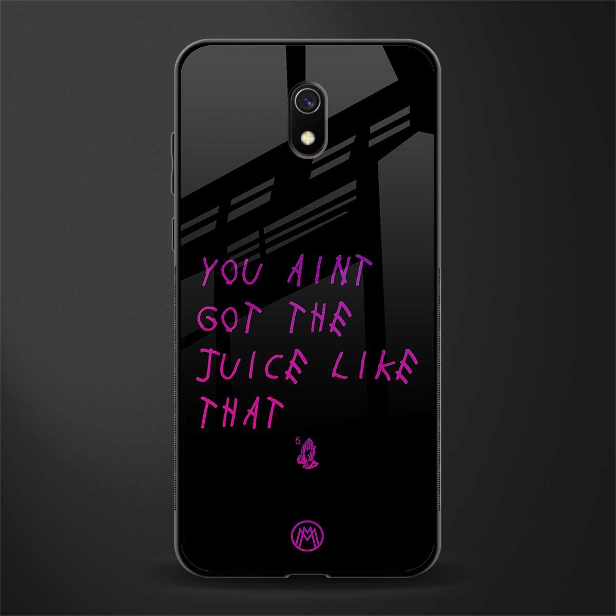 ain't got the juice black edition glass case for redmi 8a image