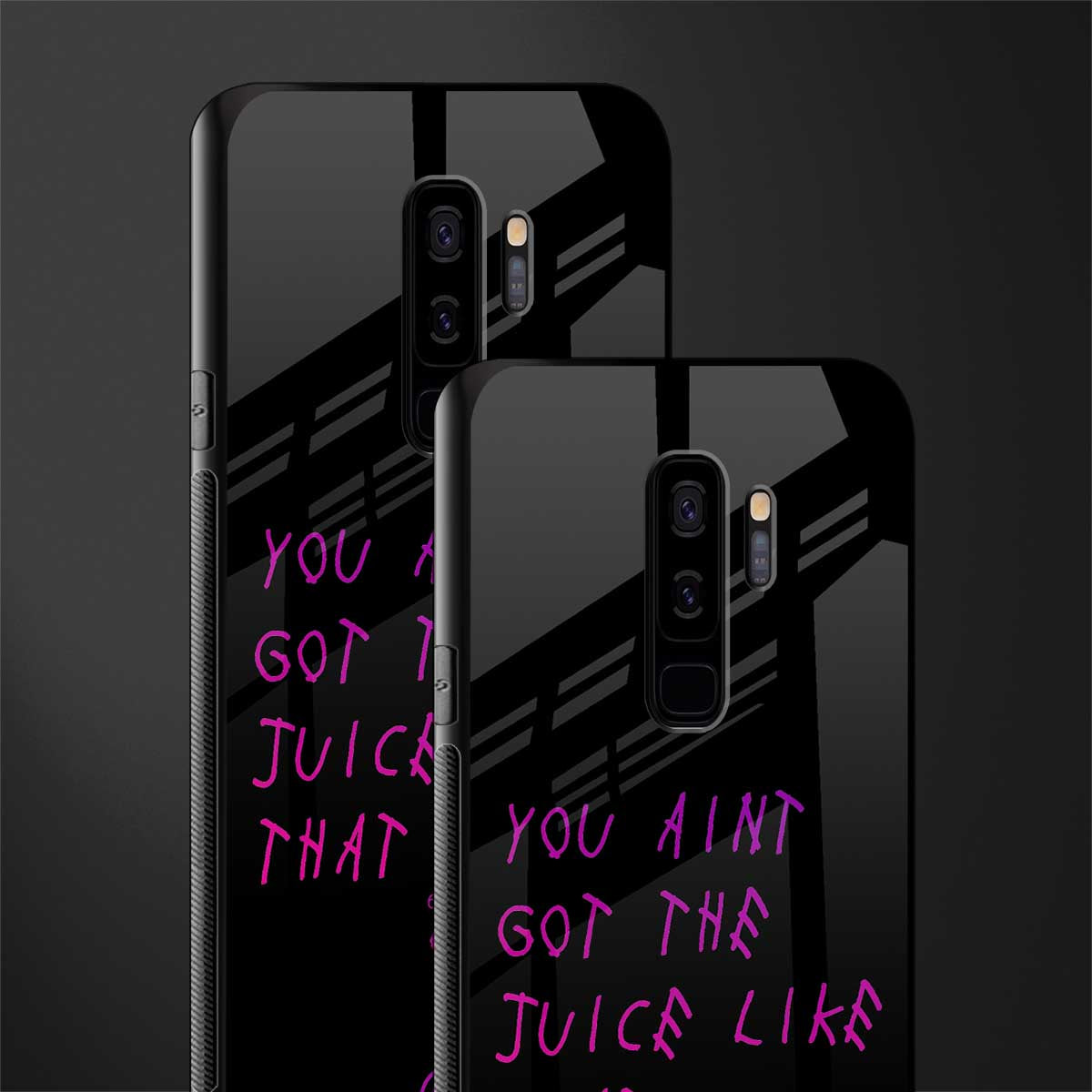 ain't got the juice black edition glass case for samsung galaxy s9 plus image-2