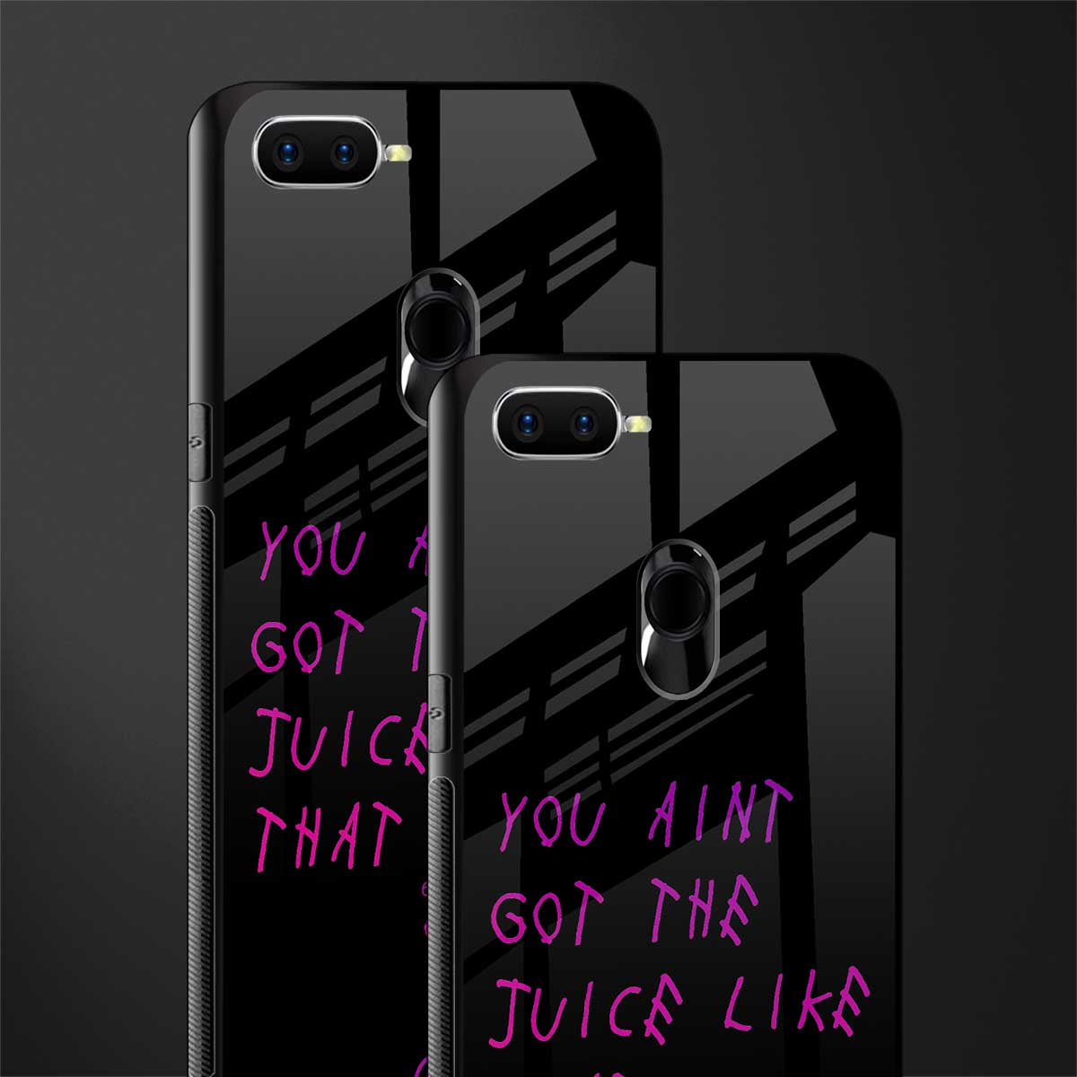 ain't got the juice black edition glass case for oppo a12 image-2