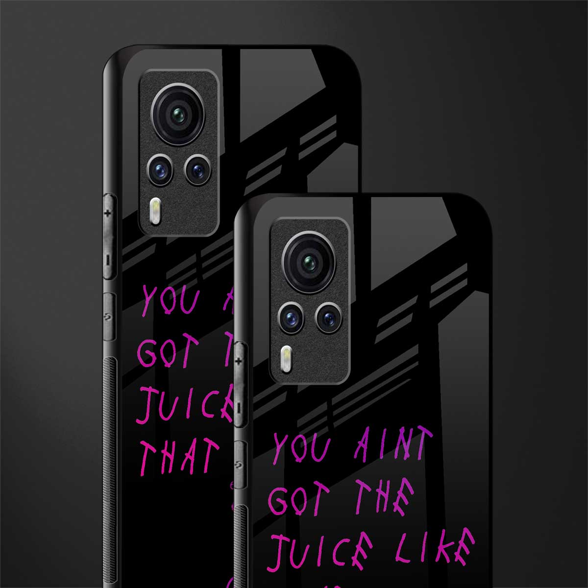 ain't got the juice black edition glass case for vivo x60 pro image-2