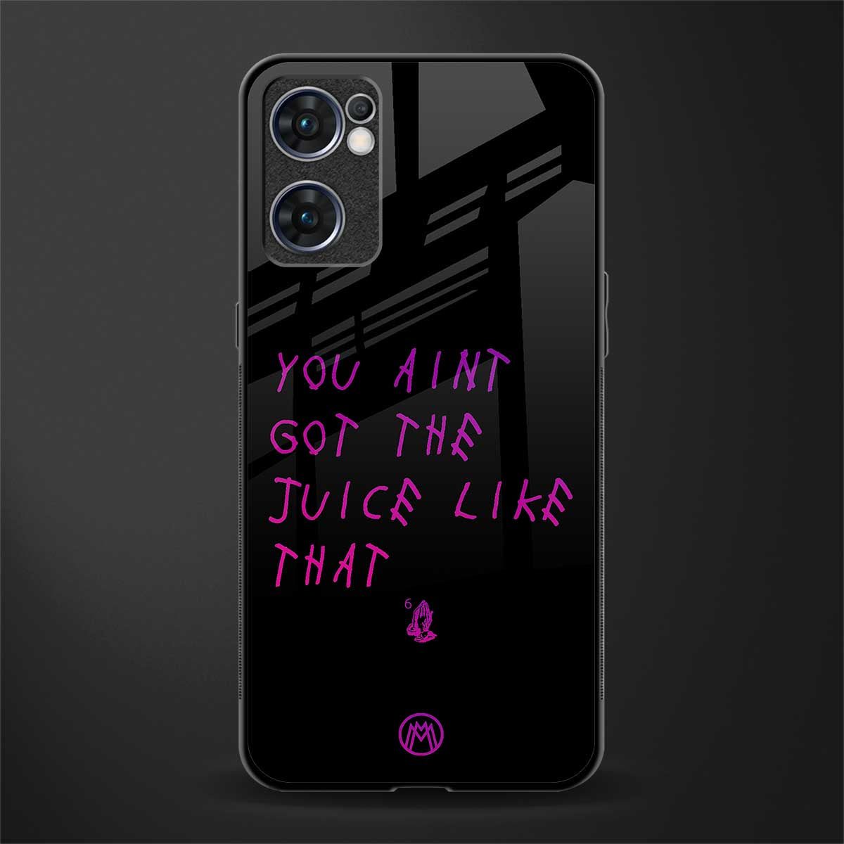ain't got the juice black edition glass case for oppo reno7 5g image