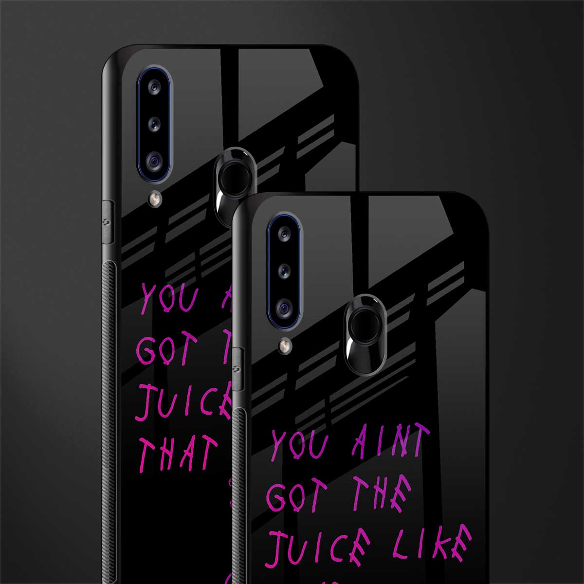ain't got the juice black edition glass case for samsung galaxy a20s image-2