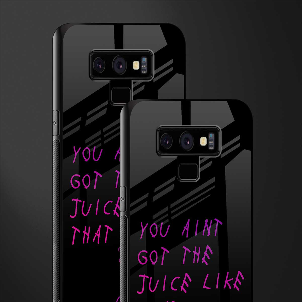 ain't got the juice black edition glass case for samsung galaxy note 9 image-2
