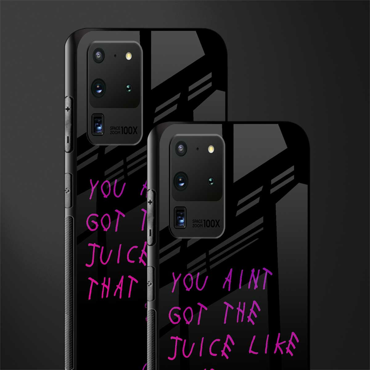 ain't got the juice black edition glass case for samsung galaxy s20 ultra image-2