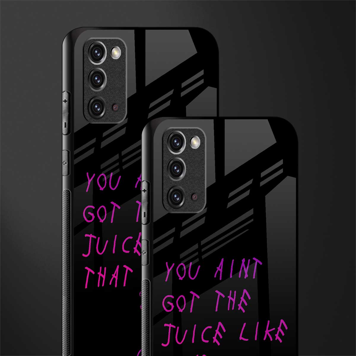 ain't got the juice black edition glass case for samsung galaxy note 20 image-2