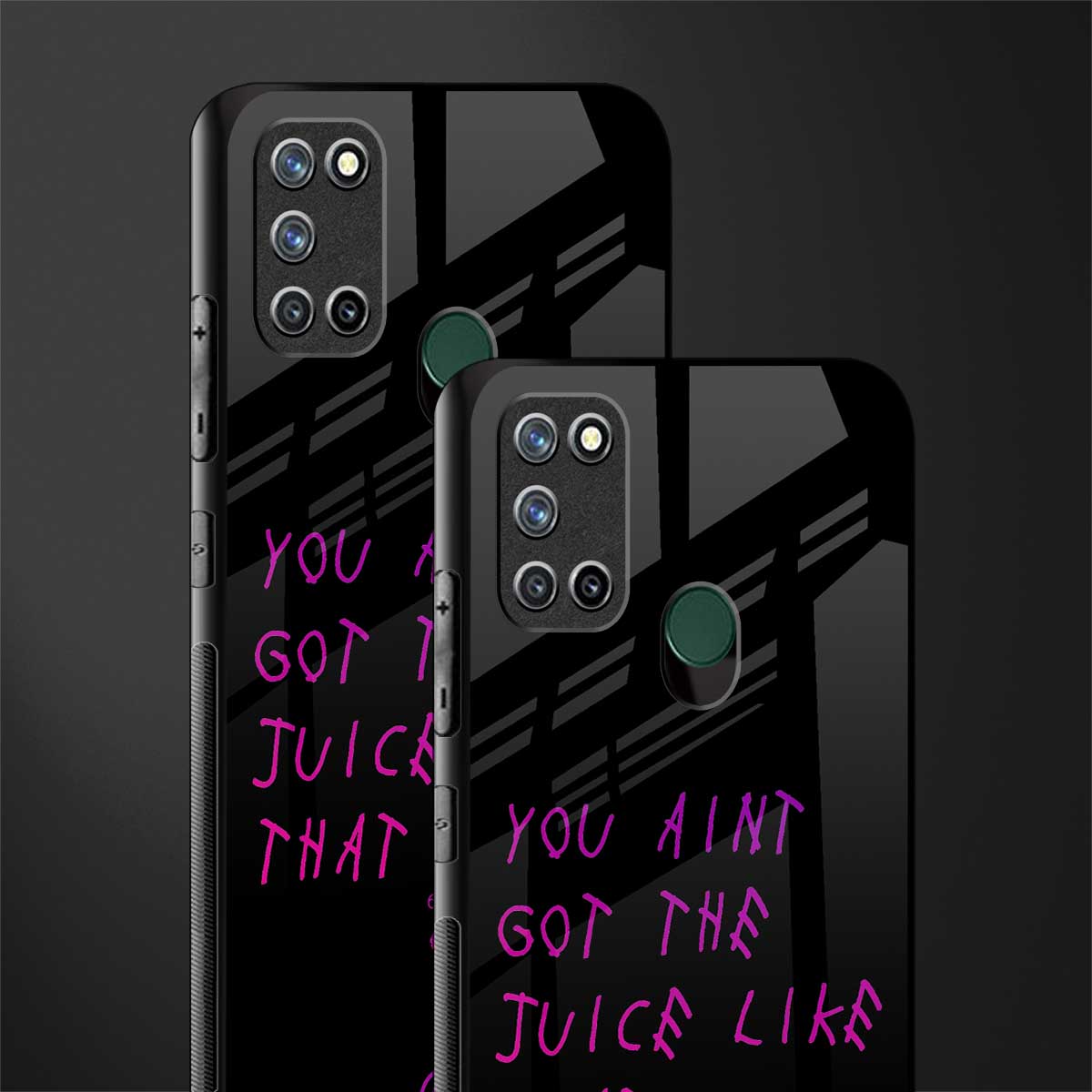 ain't got the juice black edition glass case for realme 7i image-2