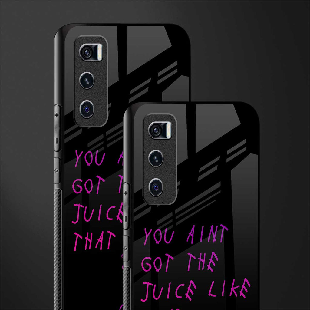 ain't got the juice black edition glass case for vivo v20 se image-2