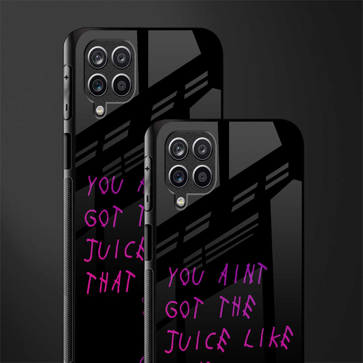 ain't got the juice black edition glass case for samsung galaxy f12 image-2