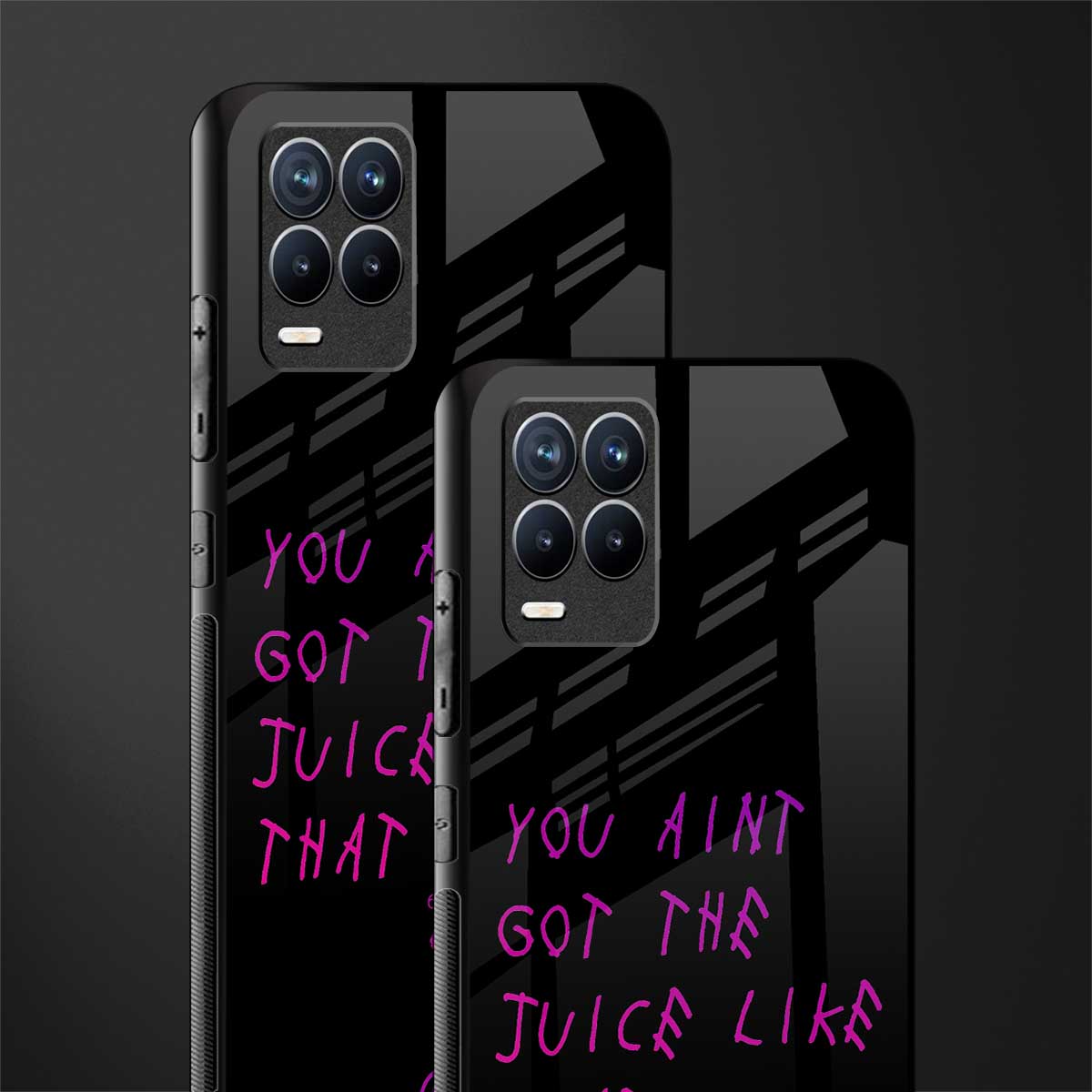ain't got the juice black edition glass case for realme 8 pro image-2