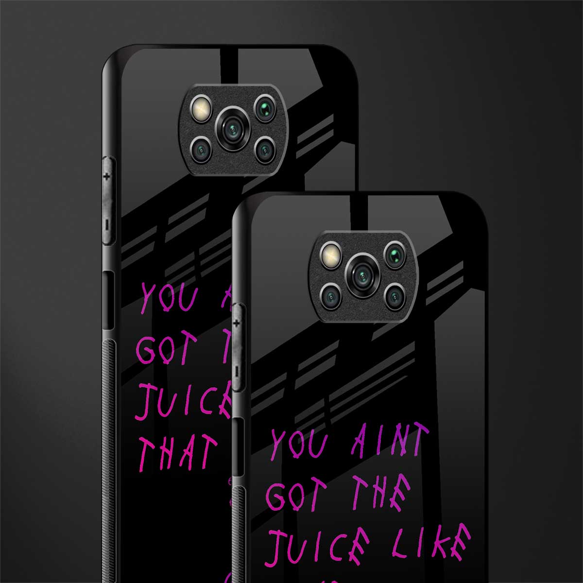 ain't got the juice black edition glass case for poco x3 image-2