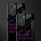 ain't got the juice black edition glass case for redmi note 10s image-2