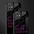 ain't got the juice black edition glass case for iphone 12 image-2