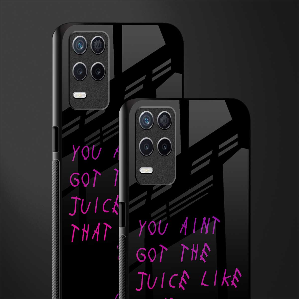 ain't got the juice black edition glass case for realme 8 5g image-2