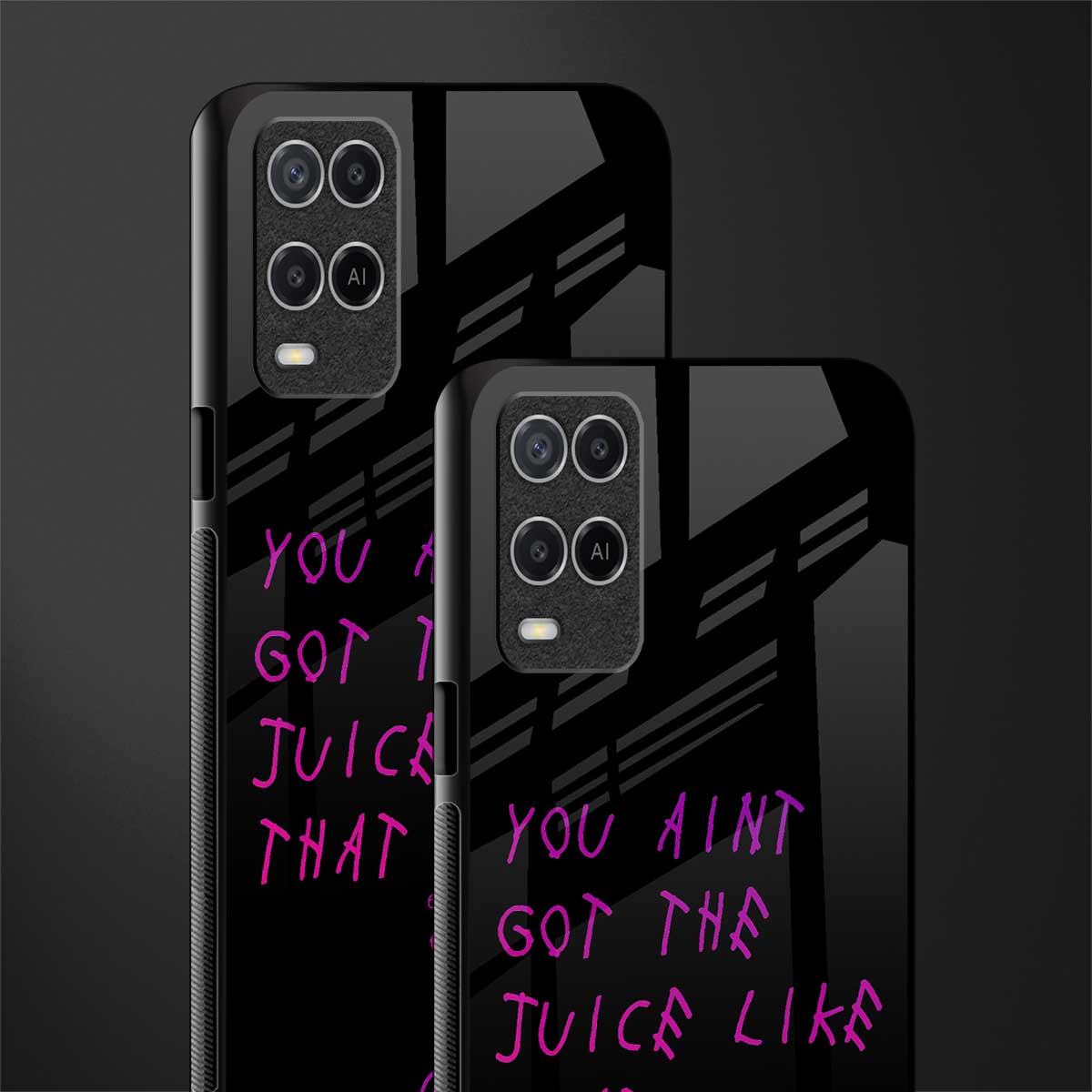 ain't got the juice black edition glass case for oppo a54 image-2