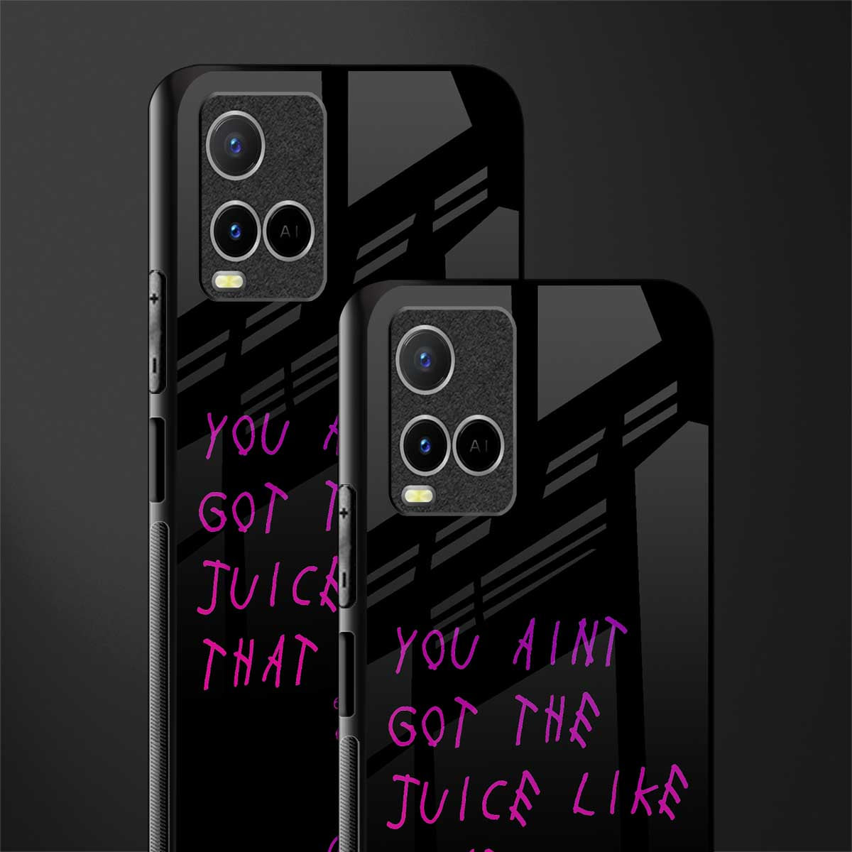 ain't got the juice black edition glass case for vivo y21e image-2