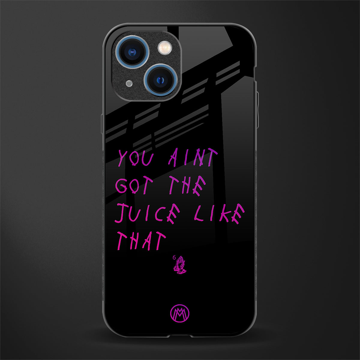 ain't got the juice black edition glass case for iphone 13 mini image