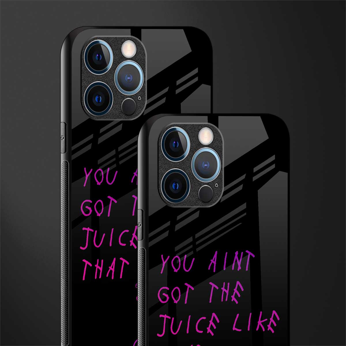 ain't got the juice black edition glass case for iphone 12 pro image-2