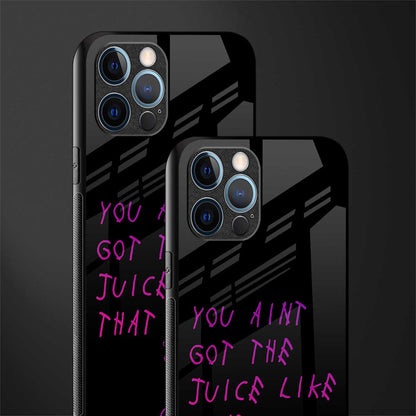 ain't got the juice black edition glass case for iphone 12 pro max image-2
