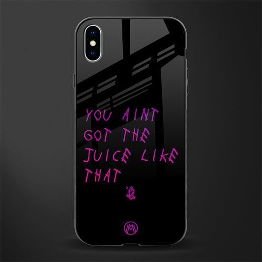 ain't got the juice black edition glass case for iphone xs max image