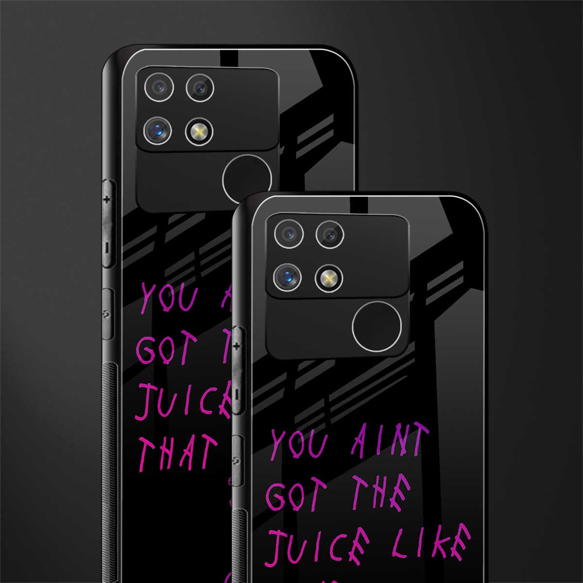 ain't got the juice black edition back phone cover | glass case for realme narzo 50a