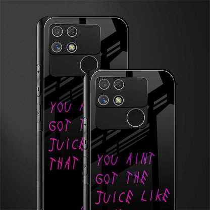 ain't got the juice black edition back phone cover | glass case for realme narzo 50a