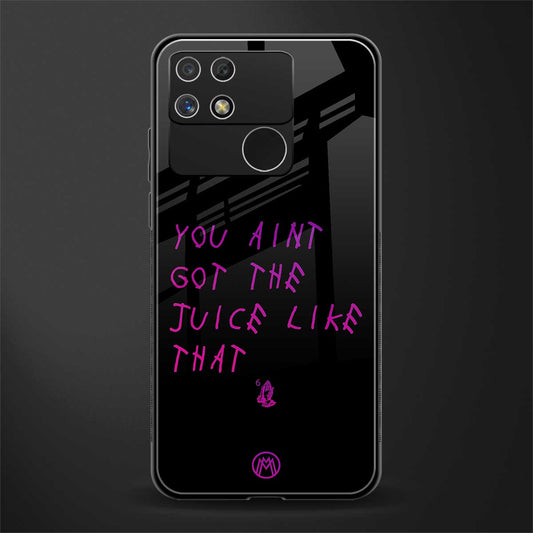 ain't got the juice black edition back phone cover | glass case for realme narzo 50a