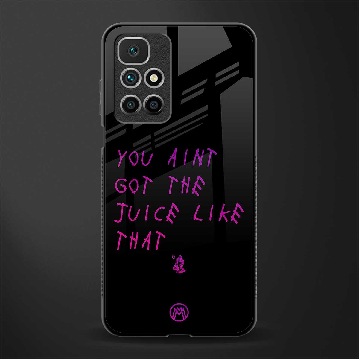 ain't got the juice black edition glass case for redmi 10 prime image
