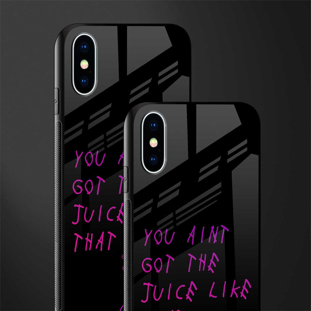 ain't got the juice black edition glass case for iphone xs image-2