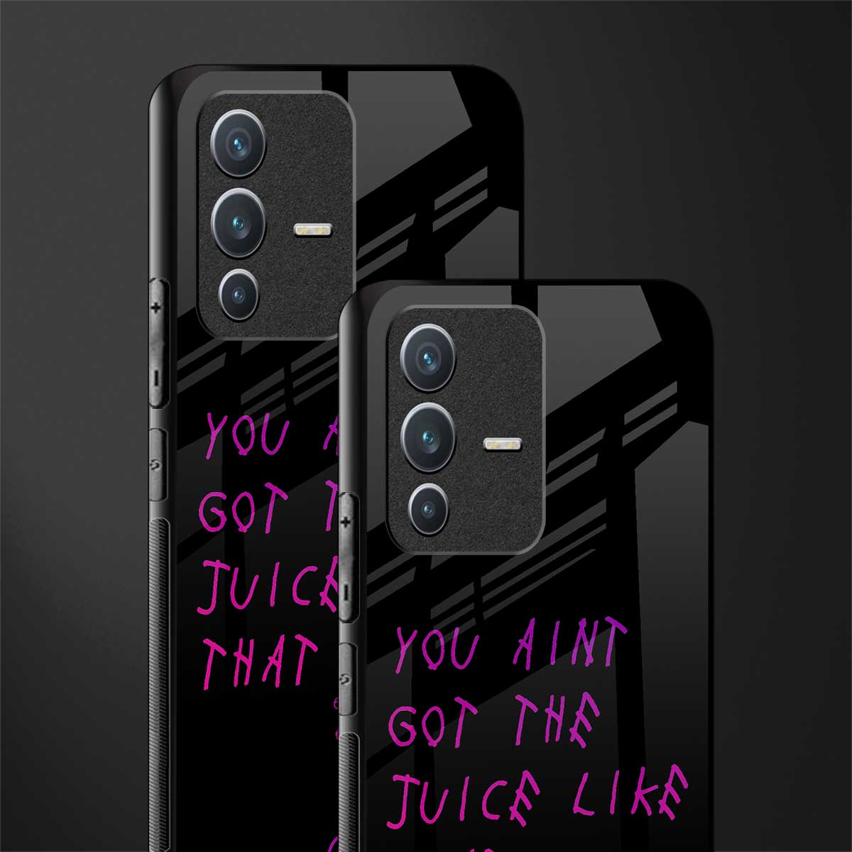 ain't got the juice black edition glass case for vivo v23 5g image-2