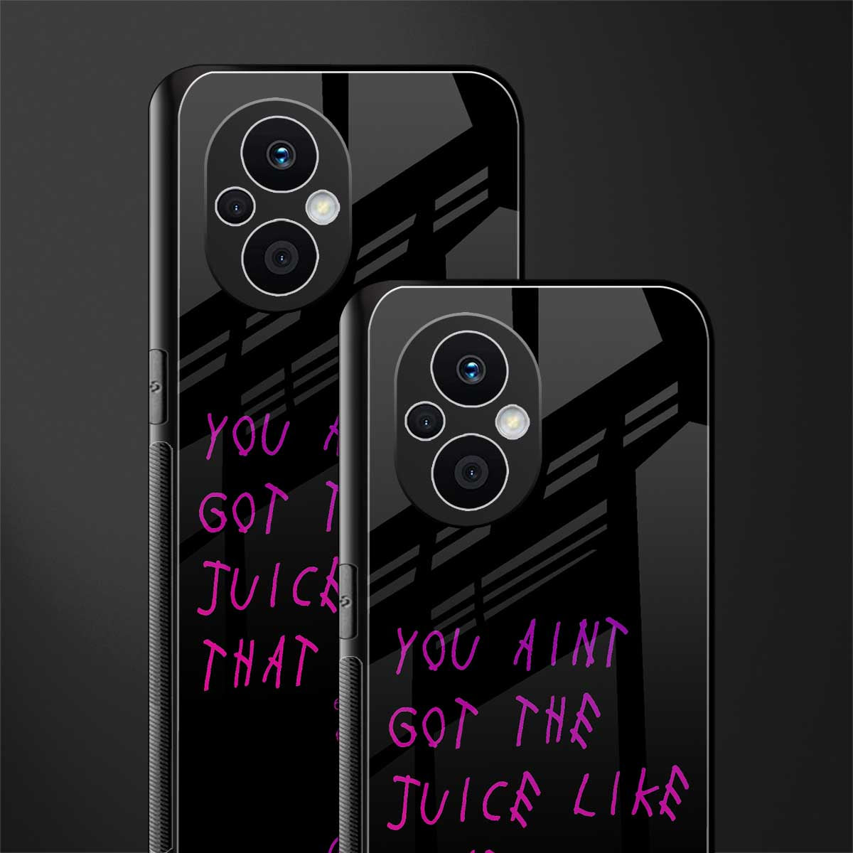 ain't got the juice black edition back phone cover | glass case for oppo f21 pro 5g