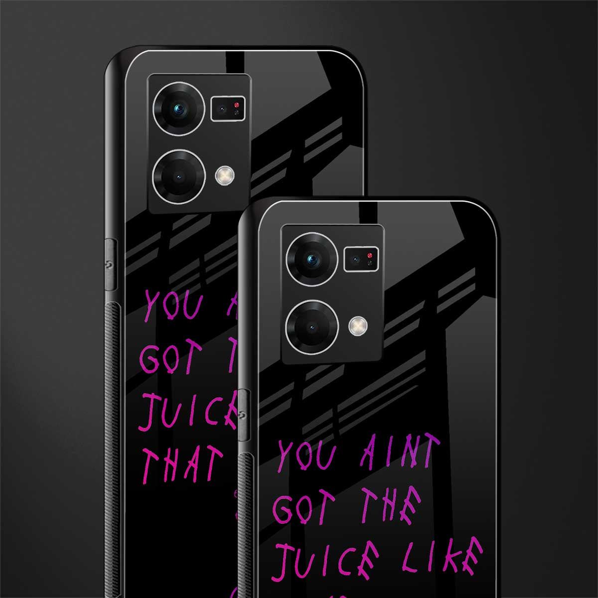 ain't got the juice black edition back phone cover | glass case for oppo f21 pro 4g