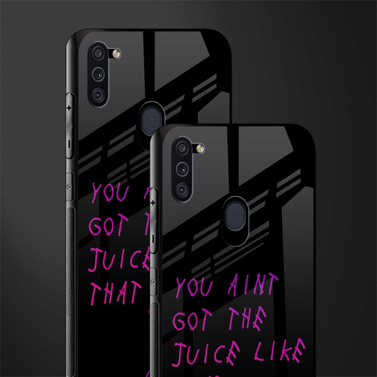 ain't got the juice black edition glass case for samsung a11 image-2