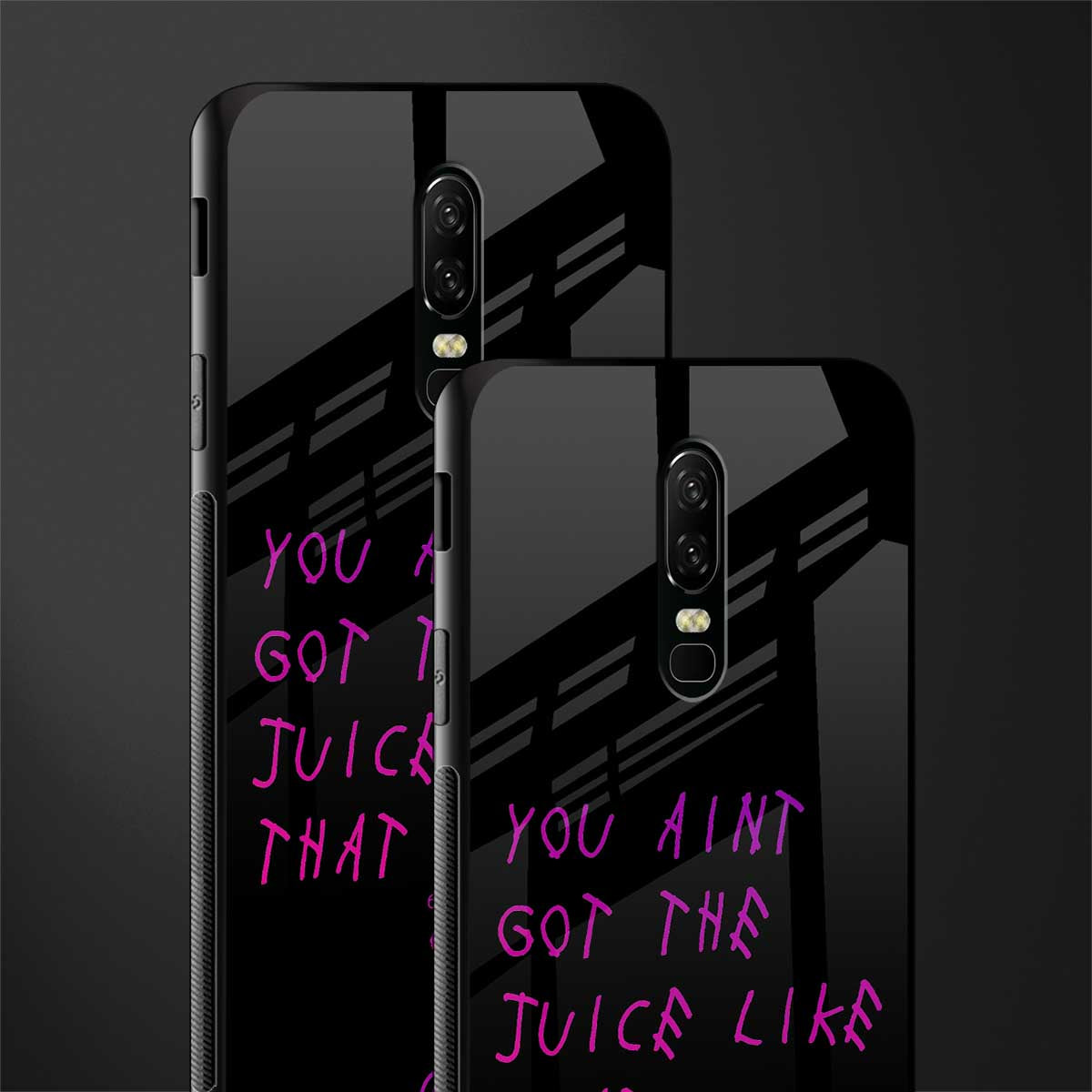 ain't got the juice black edition glass case for oneplus 6 image-2