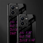 ain't got the juice black edition back phone cover | glass case for vivo v25-5g