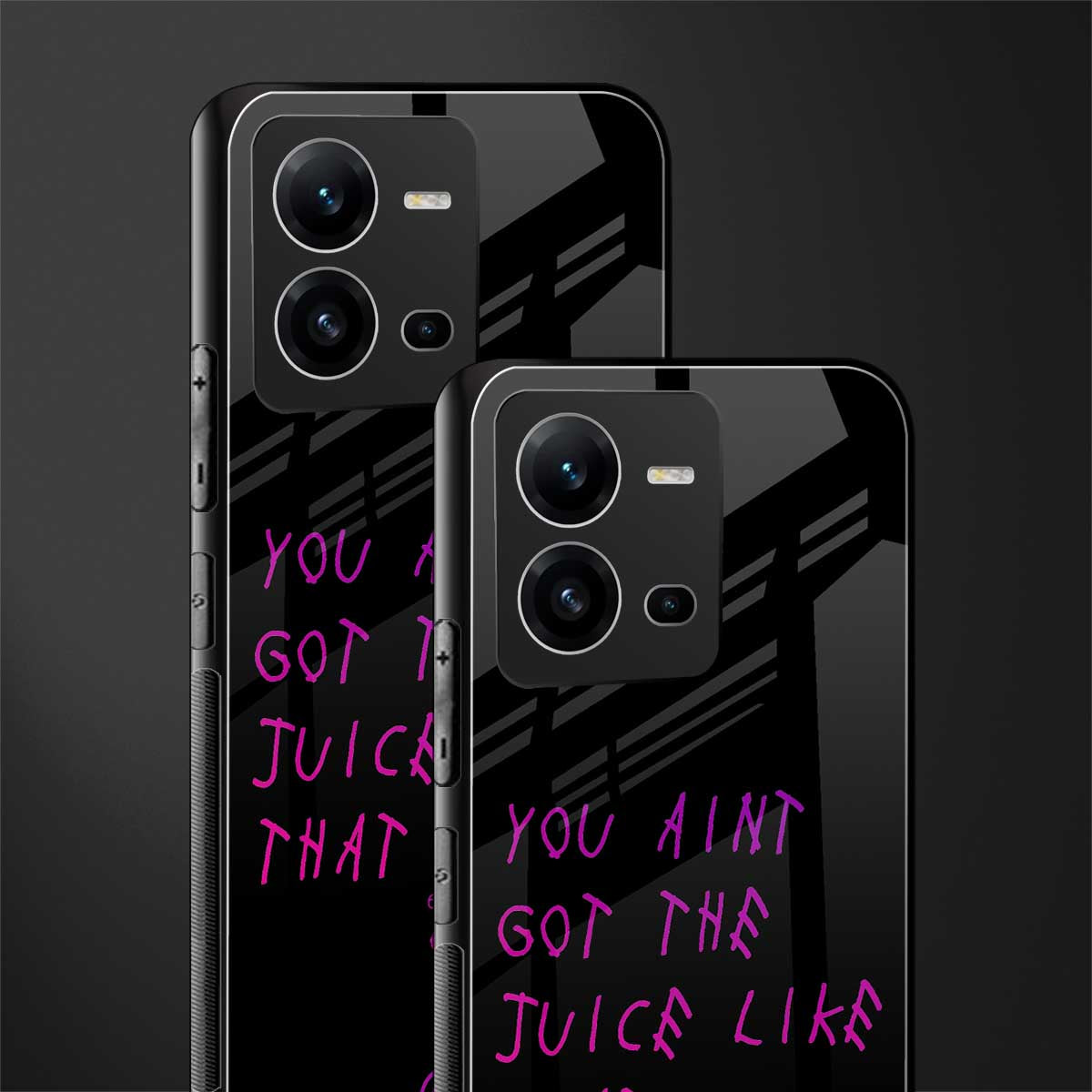 ain't got the juice black edition back phone cover | glass case for vivo v25-5g