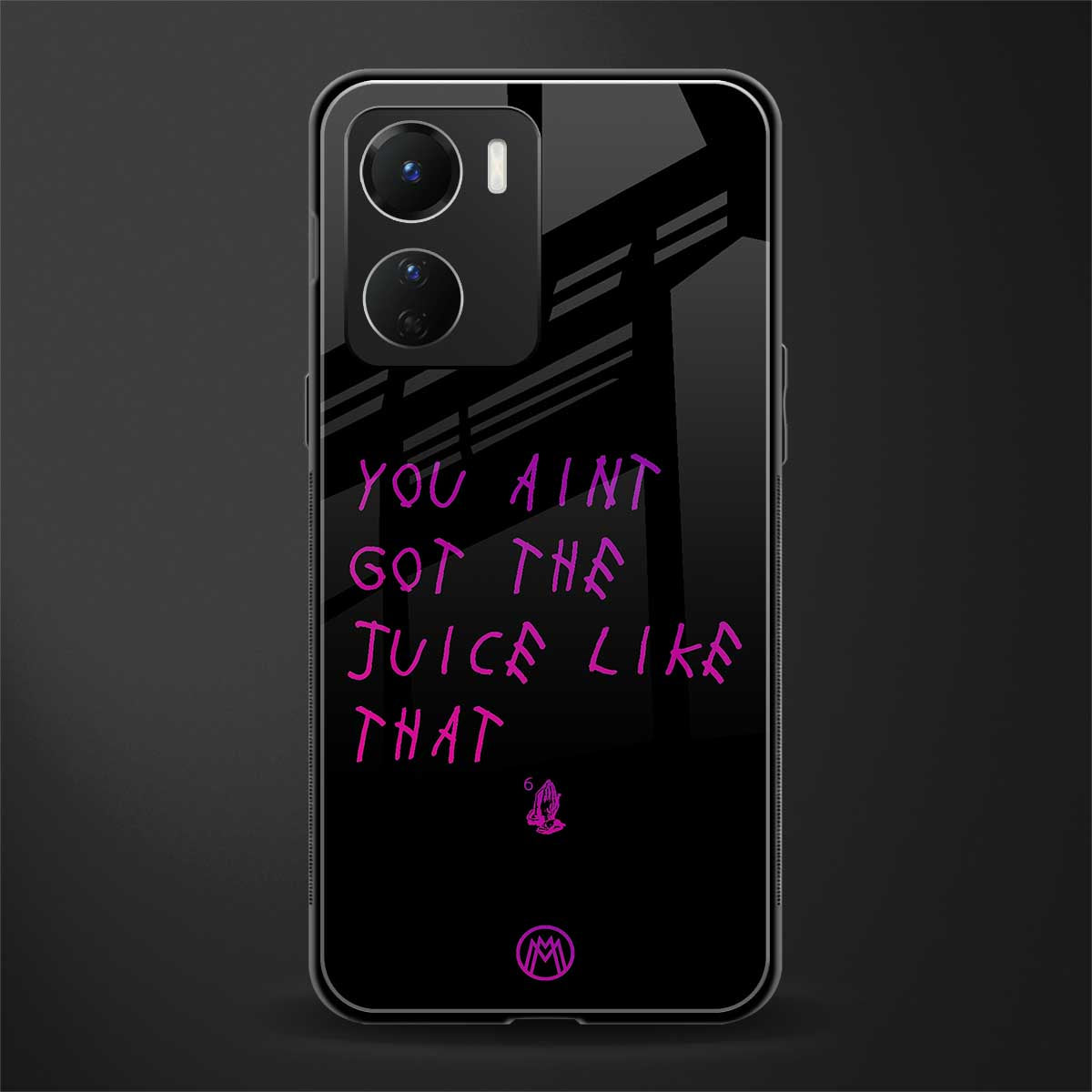 ain't got the juice black edition back phone cover | glass case for vivo y16