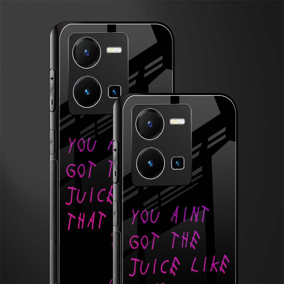 ain't got the juice black edition back phone cover | glass case for vivo y35 4g