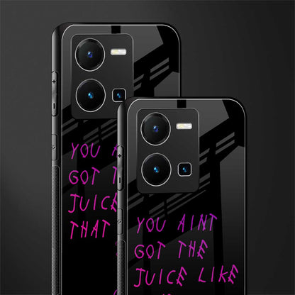 ain't got the juice black edition back phone cover | glass case for vivo y35 4g