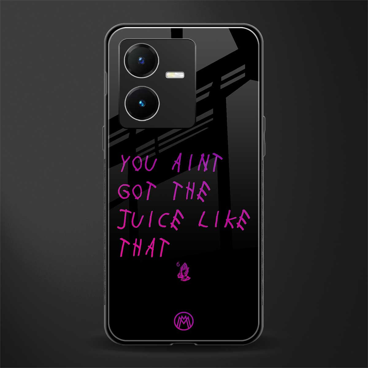 ain't got the juice black edition back phone cover | glass case for vivo y22
