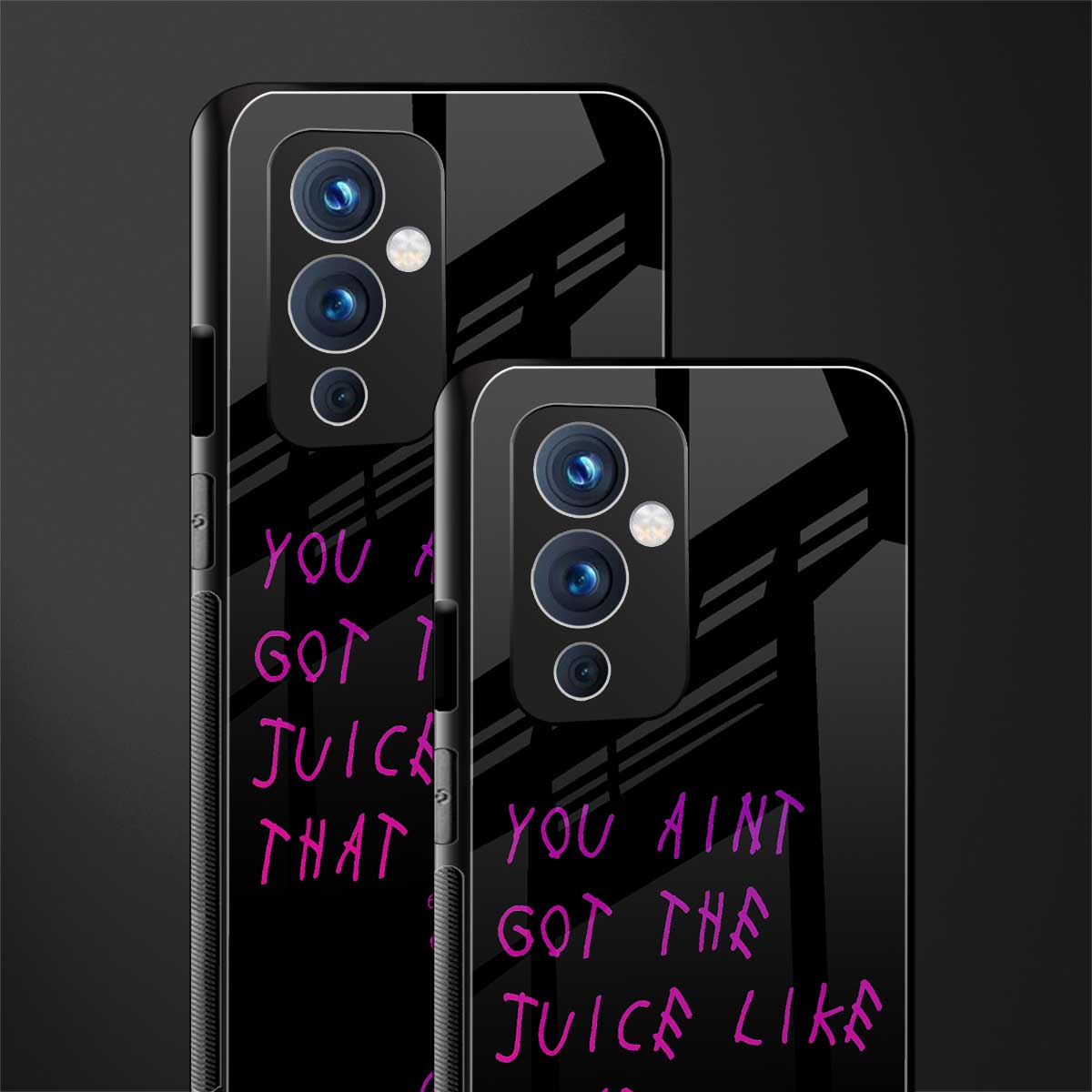 ain't got the juice black edition back phone cover | glass case for oneplus 9