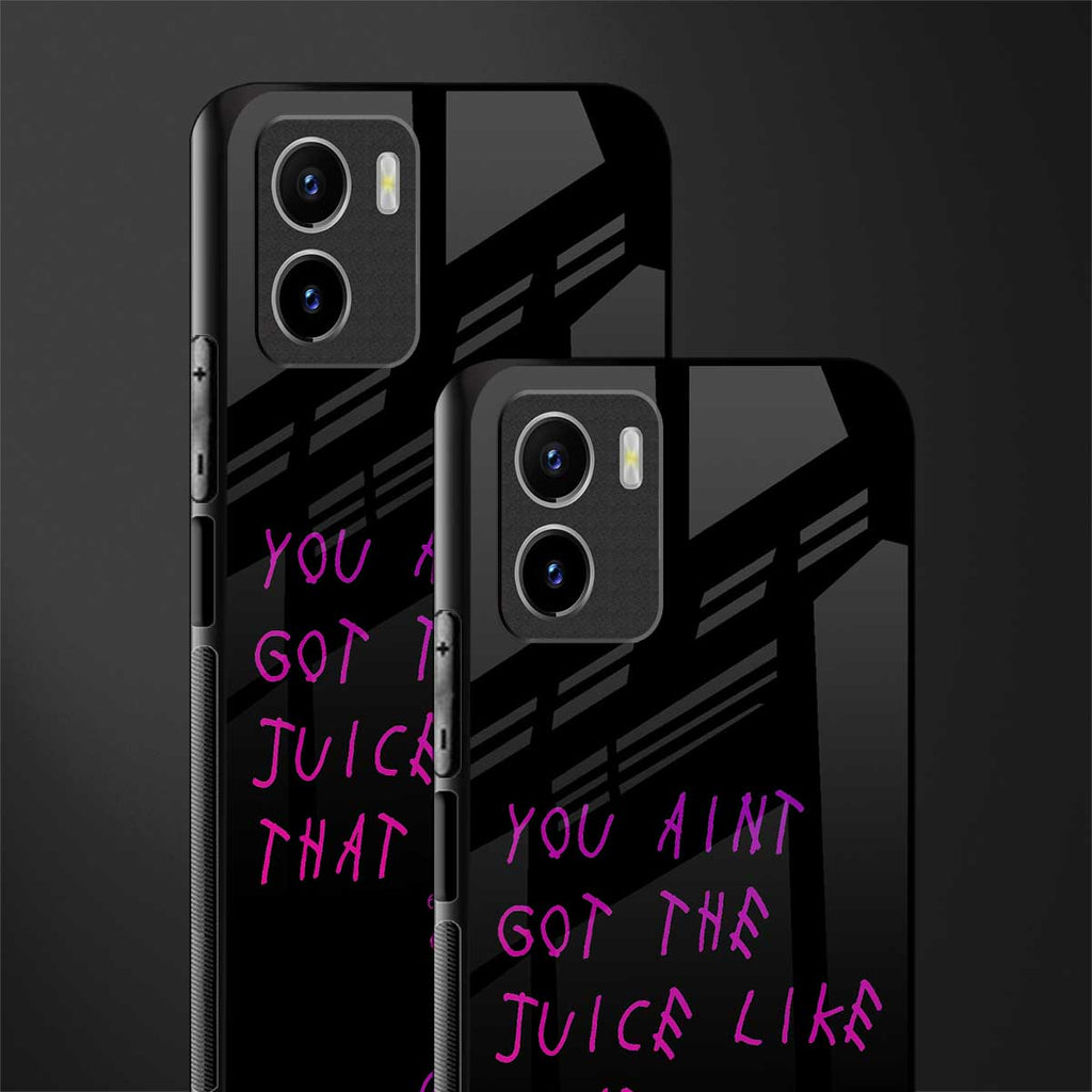 ain't got the juice black edition back phone cover | glass case for vivo y72