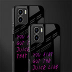 ain't got the juice black edition back phone cover | glass case for vivo y72
