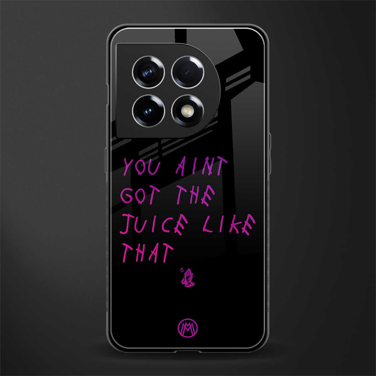 ain't got the juice black edition back phone cover | glass case for oneplus 11