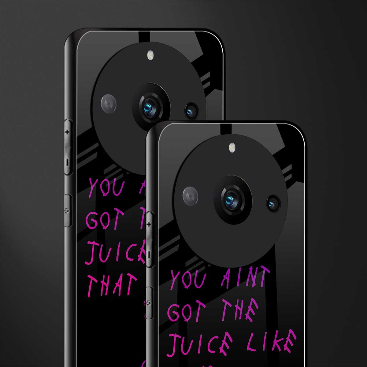 ain't got the juice black edition back phone cover | glass case for realme 11 pro 5g